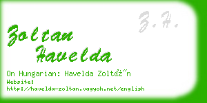 zoltan havelda business card